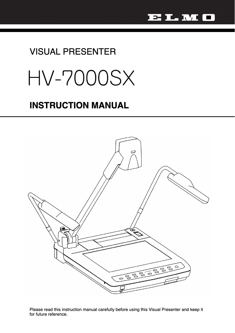 Image de la première page du manuel de l'appareil HV-7000SX