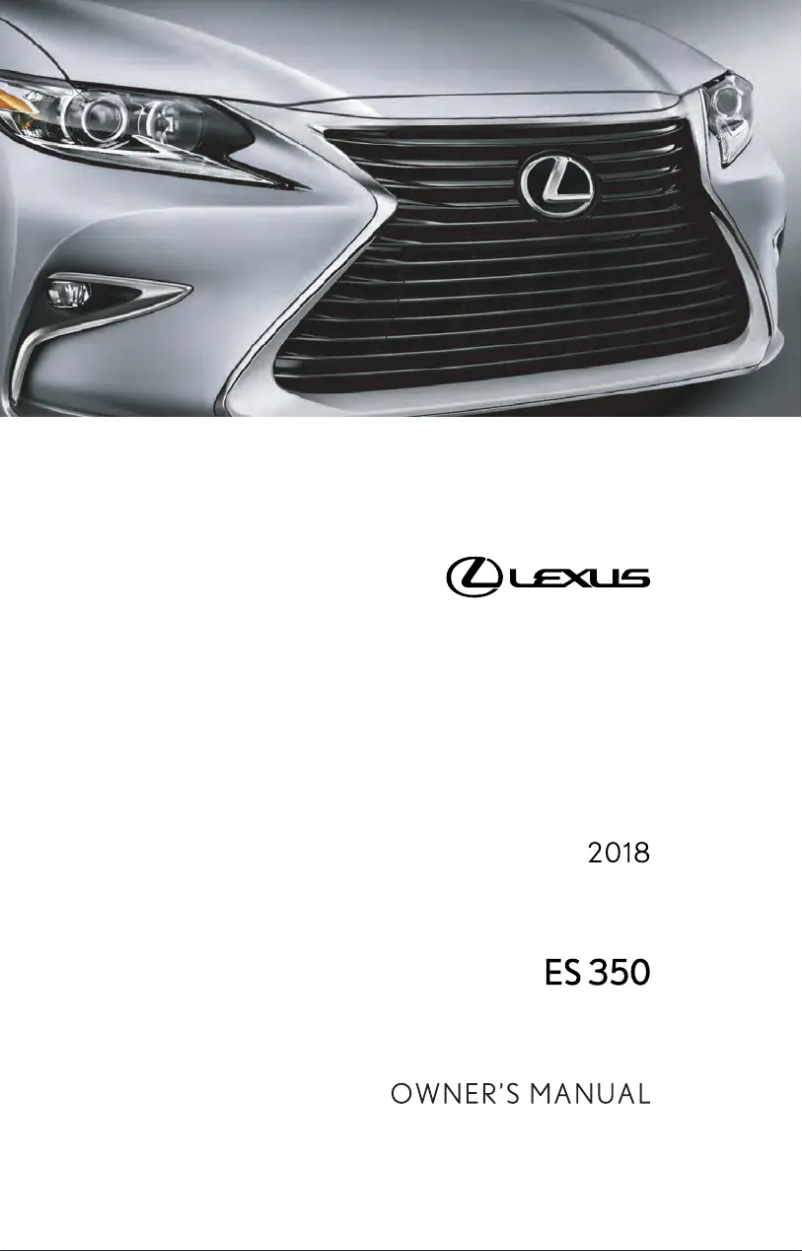 Page n°1 - Manuel utilisateur Lexus ES 350 (2018)