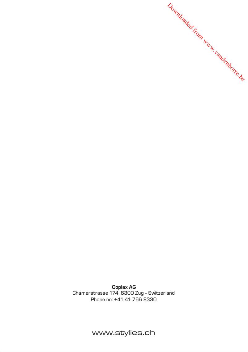 Page n°1 - Manuel utilisateur Stylies AQUARIUS