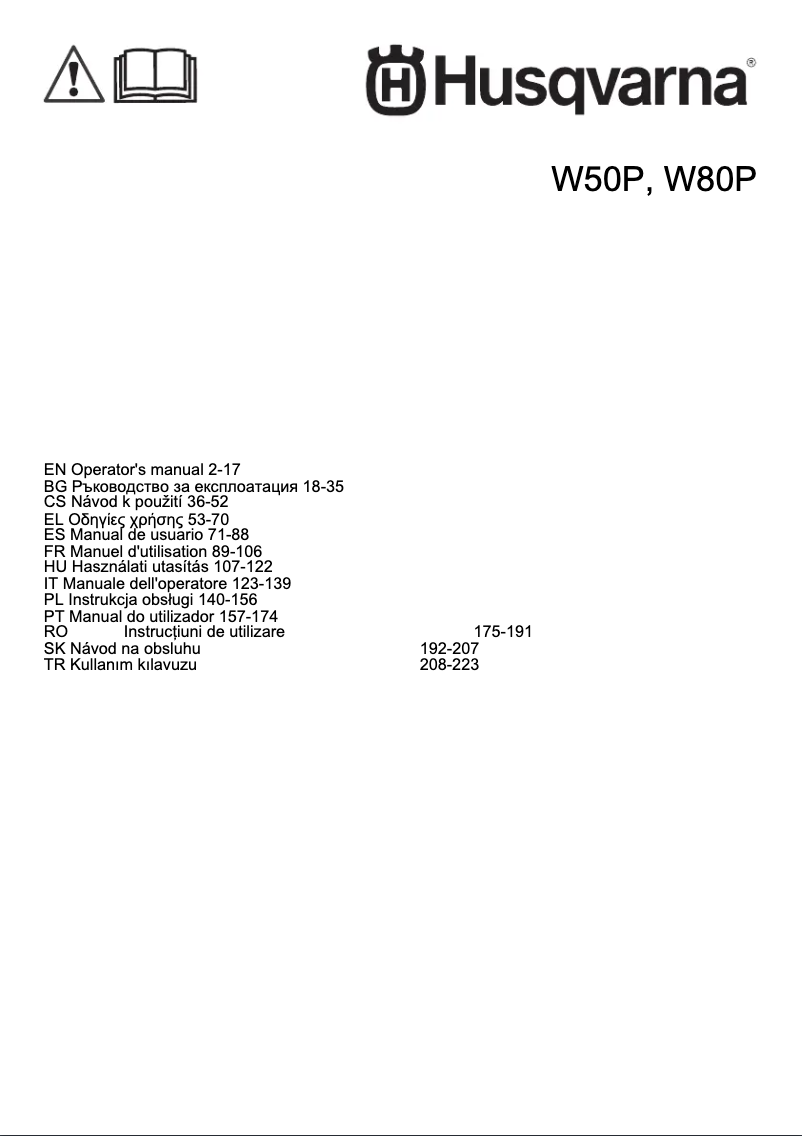 Image de la première page du manuel de l'appareil W 80P