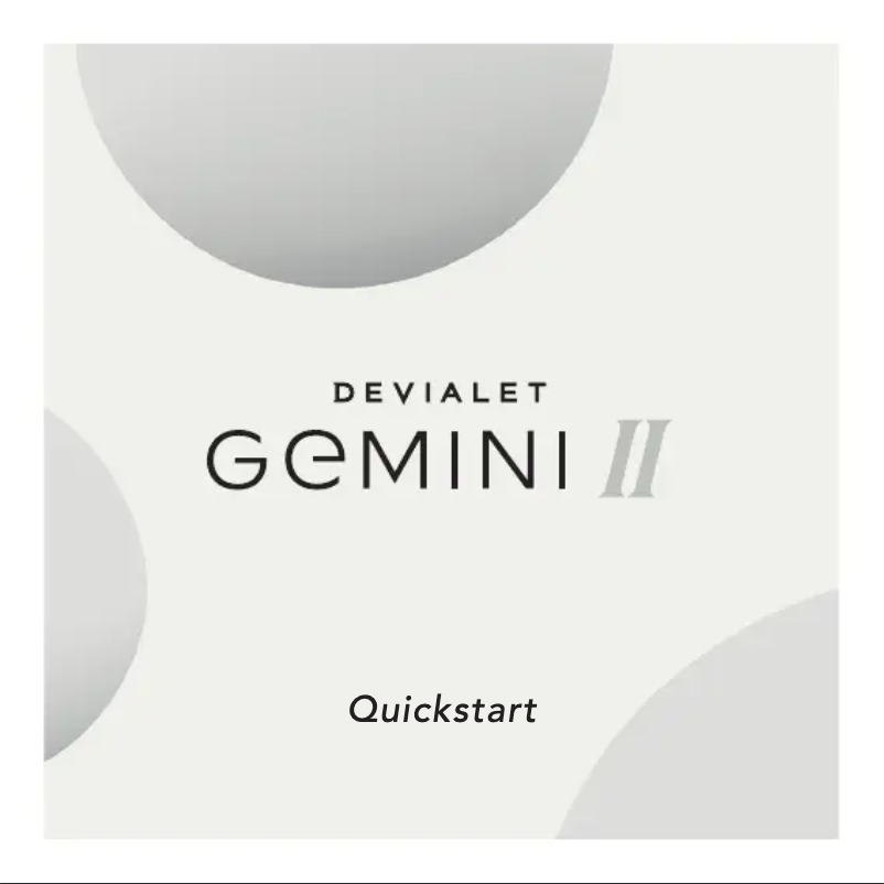 Image de la première page du manuel de l'appareil Gemini II