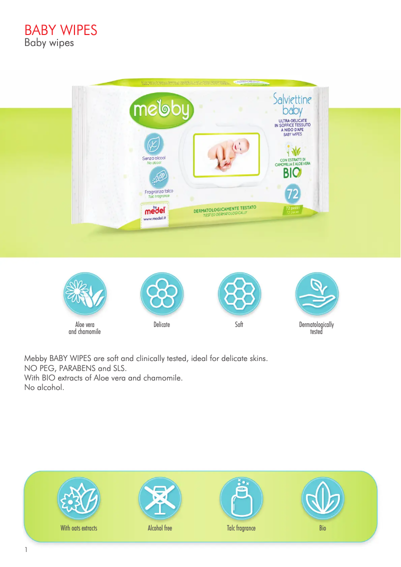 Page 1 de la notice Manuel utilisateur Mebby Salviettine Baby