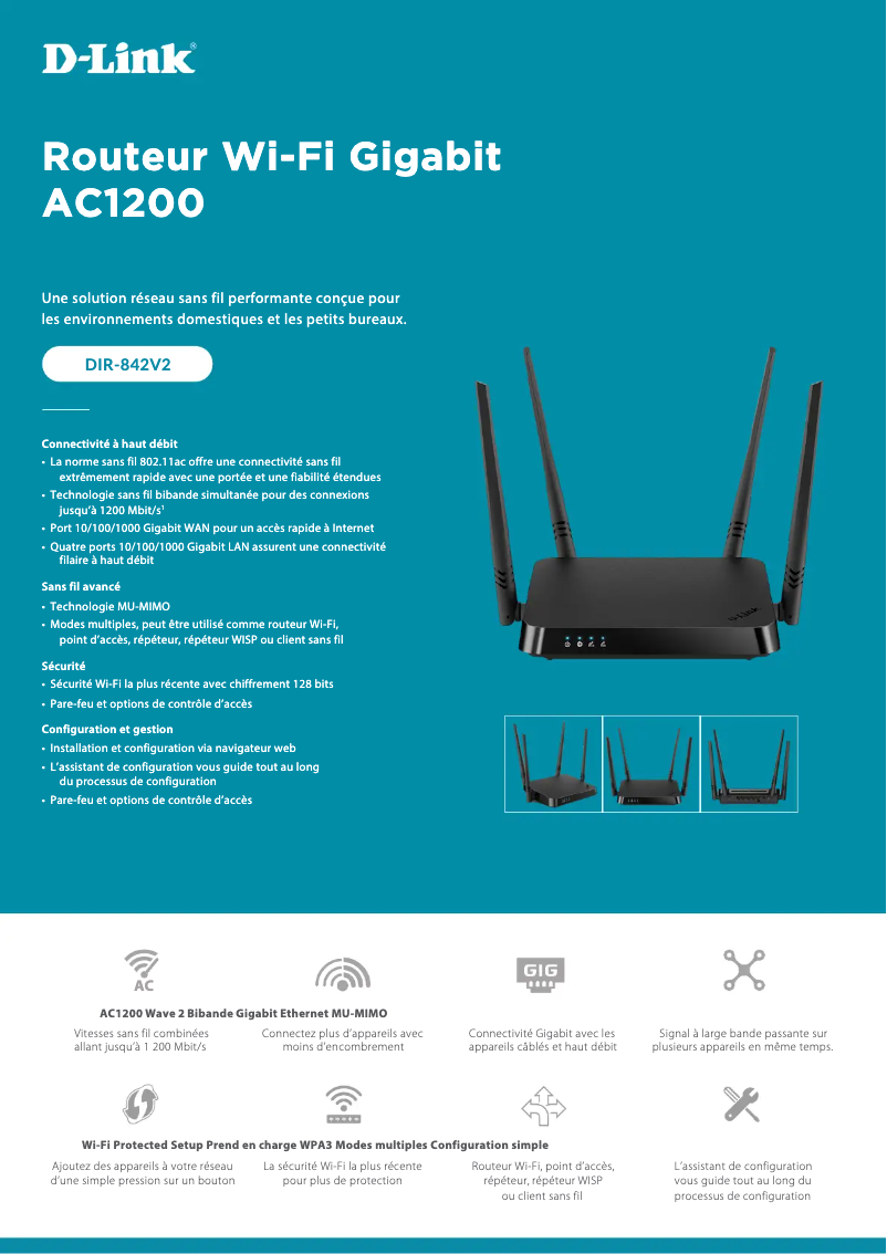 Image de la première page du manuel de l'appareil DIR-842V2