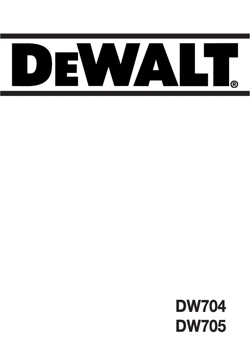 Image de la première page du manuel de l'appareil DW704