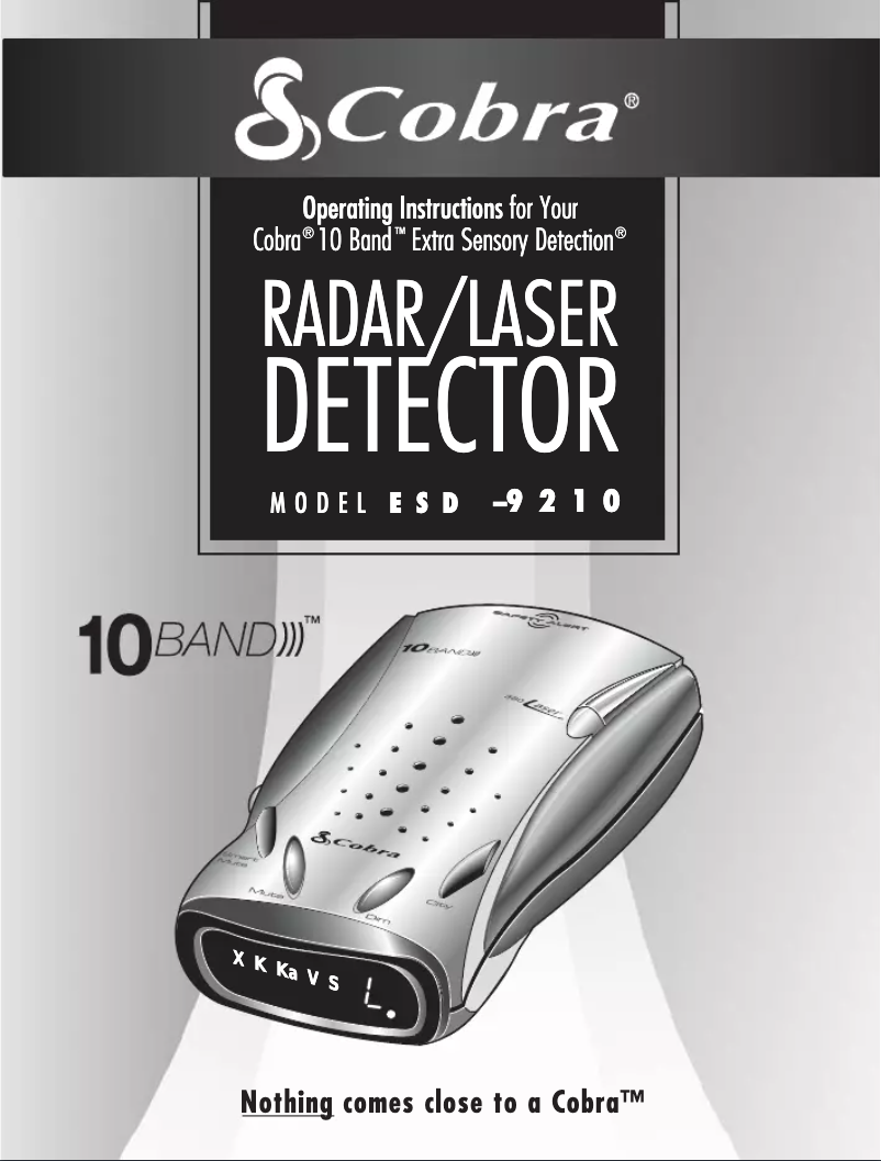 Página 1 del manual Manual de usuario Cobra ESD 9210