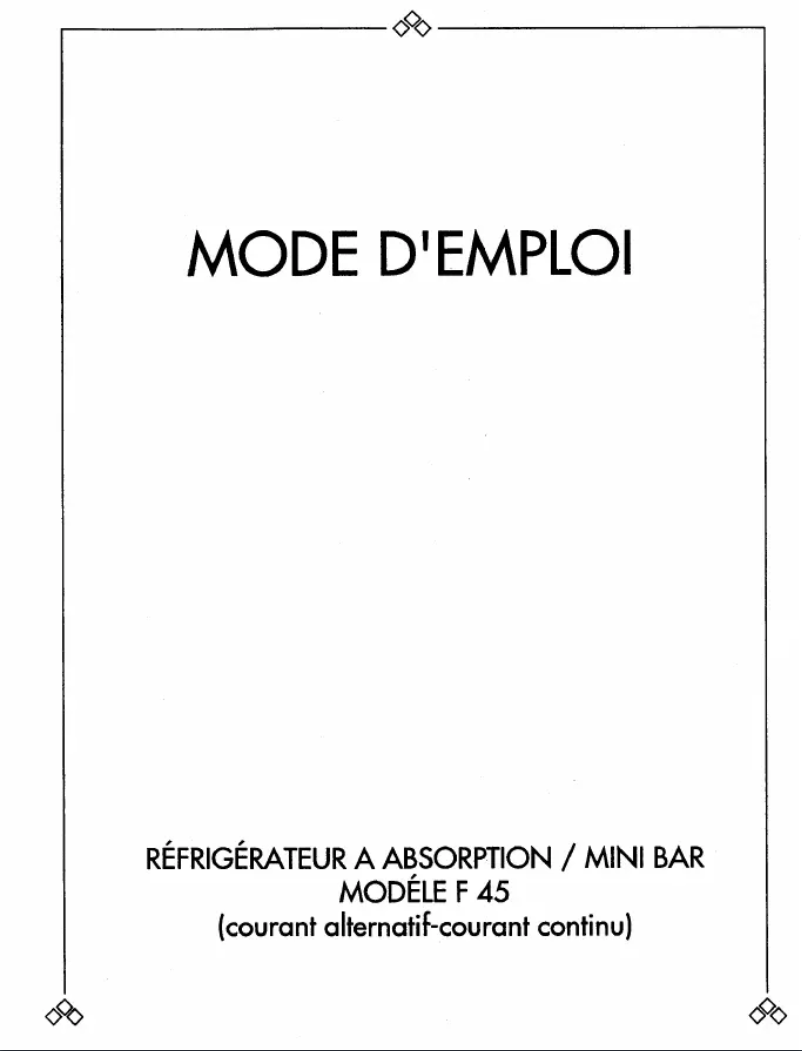 Page n°1 - Manuel utilisateur Curtiss F45