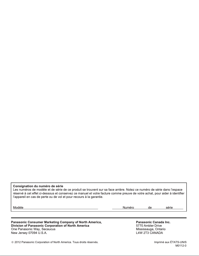 Page 1 de la notice Manuel utilisateur Panasonic Viera TC-P50ST50