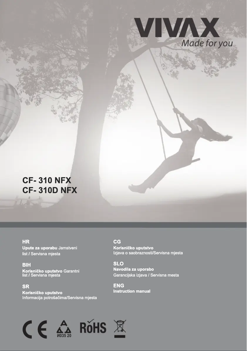 Page 1 de la notice Manuel utilisateur Vivax CF-310D NFX