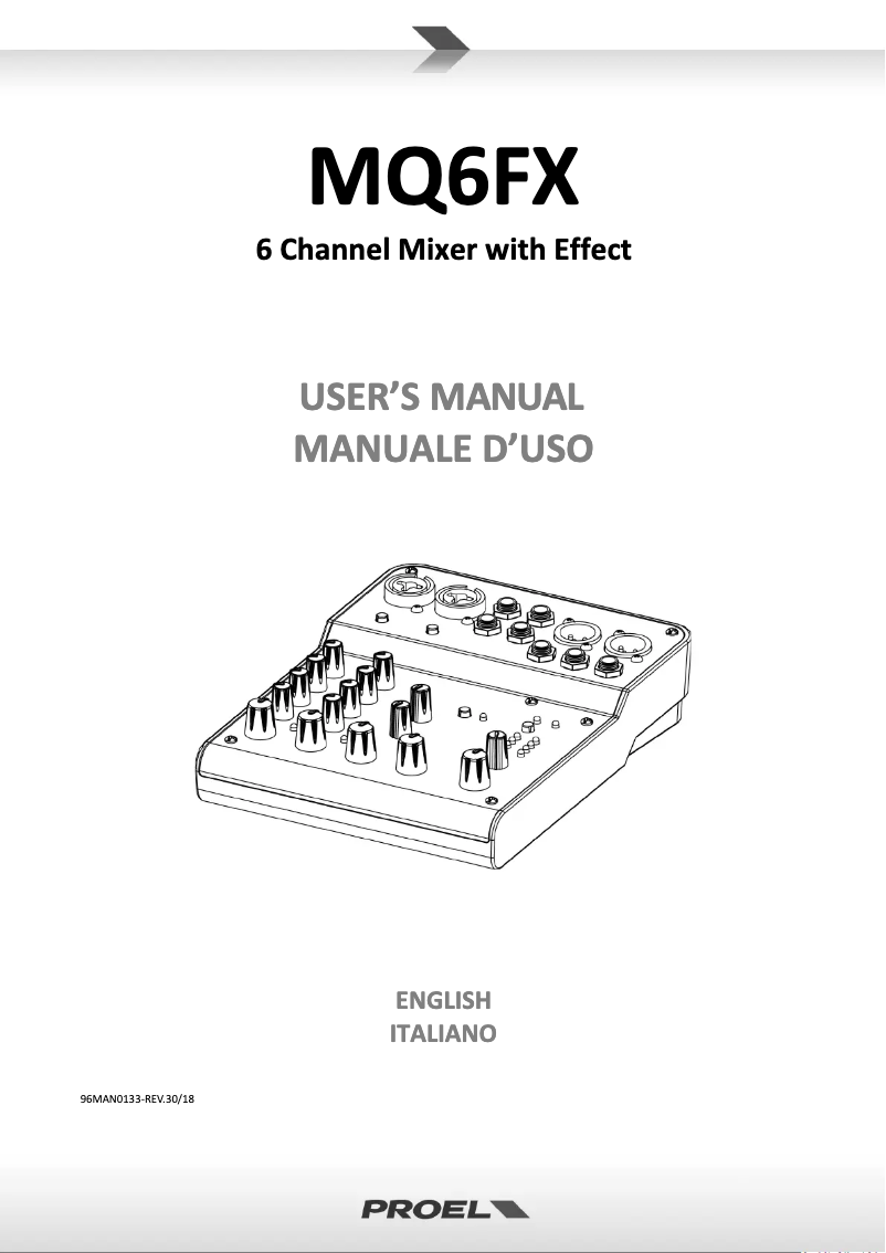 Image de la première page du manuel de l'appareil MQ6FX