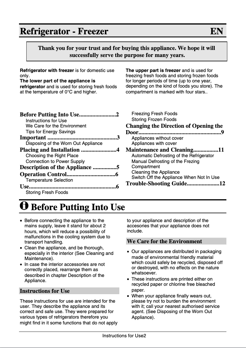 Image de la première page du manuel de l'appareil RF 54234 W