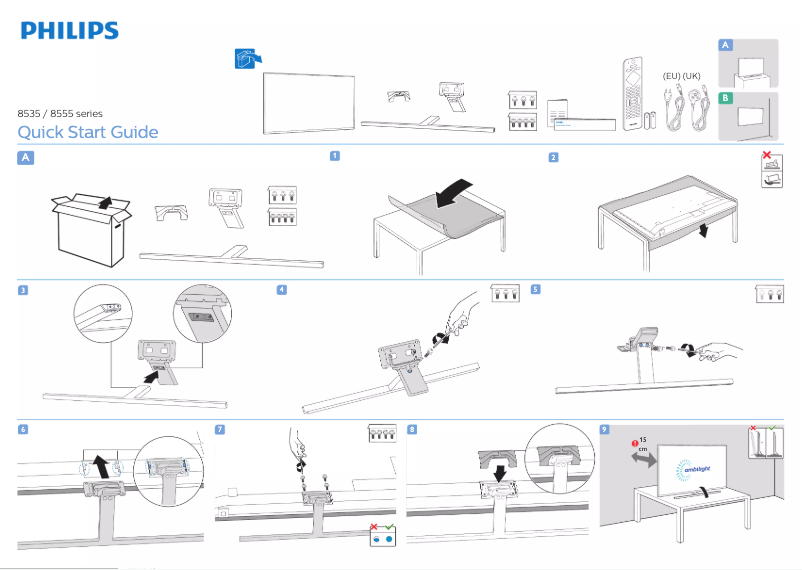 Imagen de la primera página del manual del dispositivo 58PUS8535