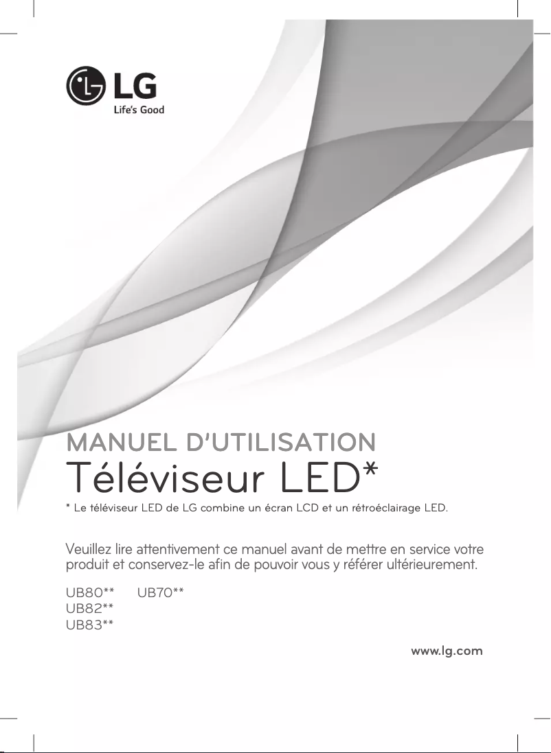 Page 1 de la notice Manuel utilisateur LG 42UB820T