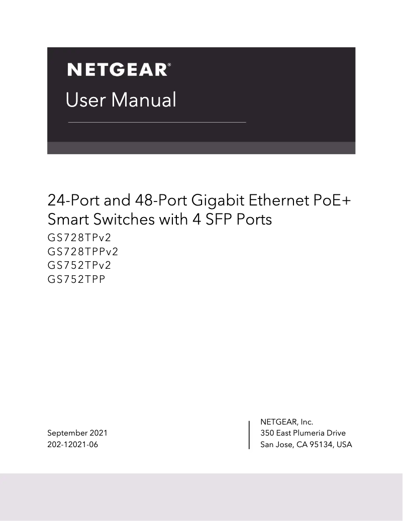 Page n°1 - Manuel utilisateur Netgear GS728TP