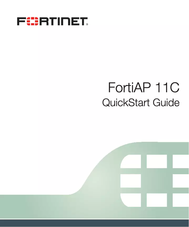 Page n°1 - Manuel utilisateur Fortinet FortiAP 11C