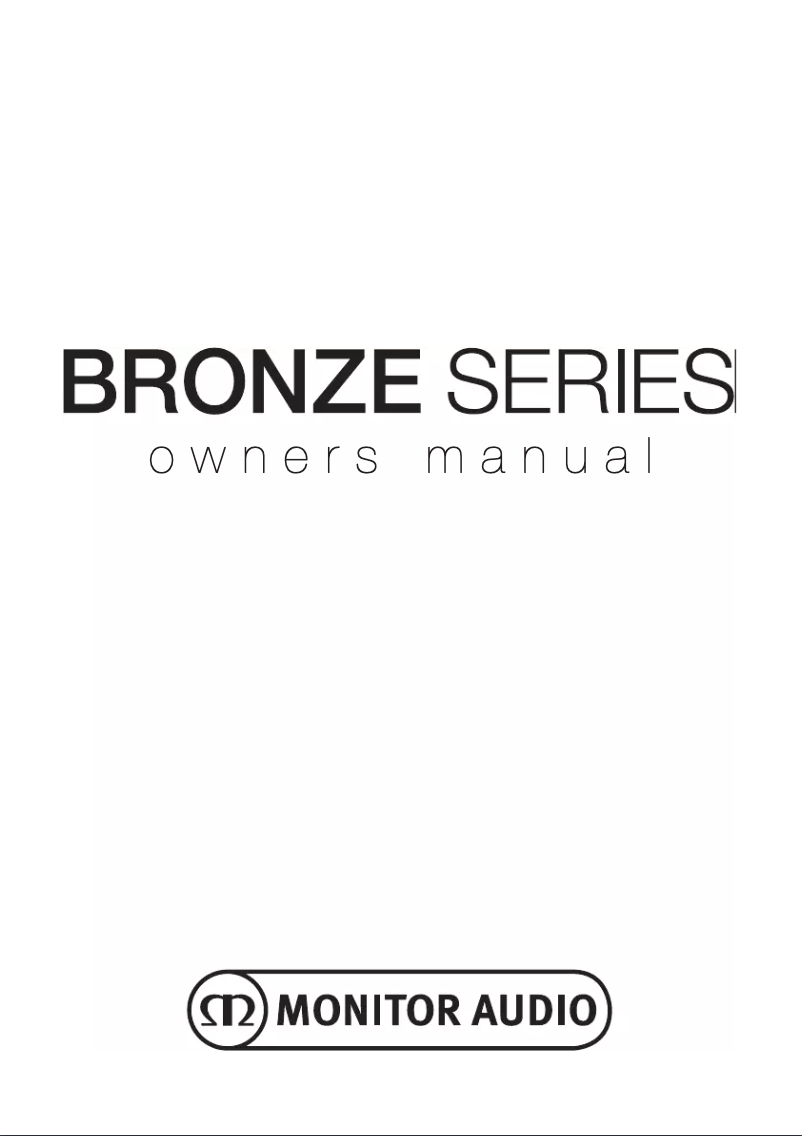 Page 1 de la notice Manuel utilisateur Monitor Audio Bronze AMS