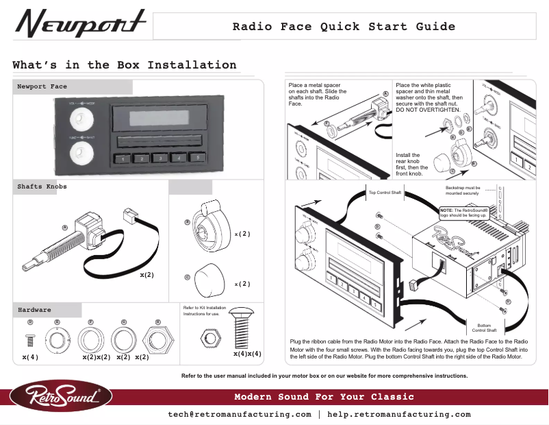 Page n°1 - Manuel utilisateur RetroSound Newport M2