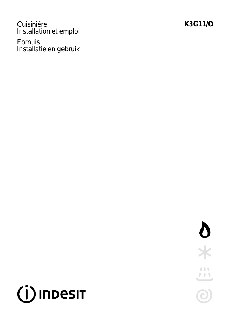 Page 1 de la notice Manuel utilisateur Indesit K3G11W