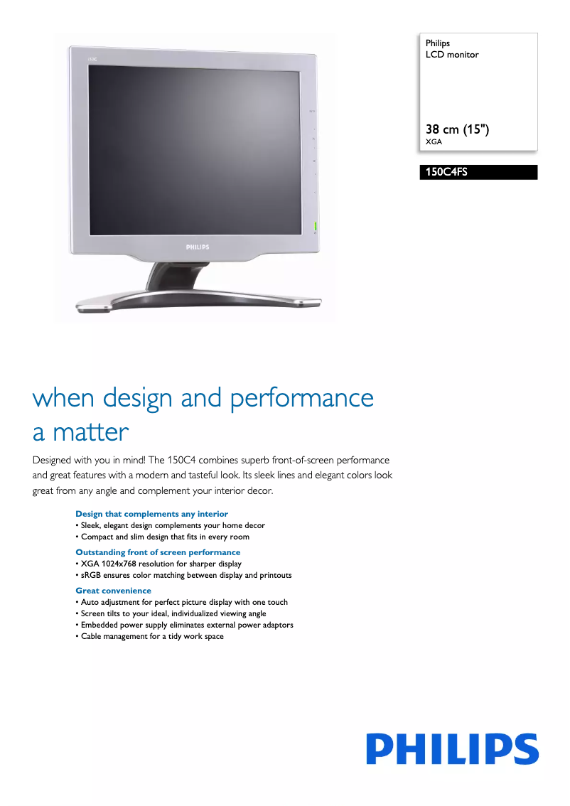 First page image of the manual for 150C4FS