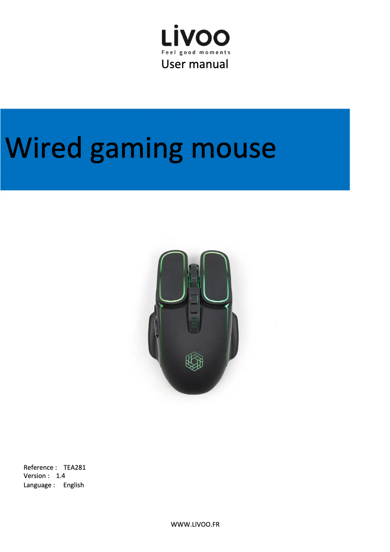 Page 1 de la notice Manuel utilisateur Livoo TEA281