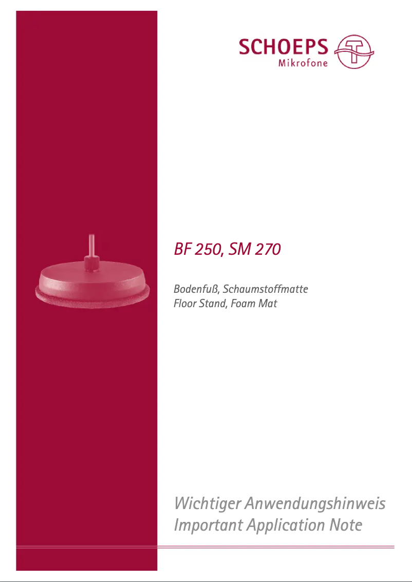 Image de la première page du manuel de l'appareil BF250