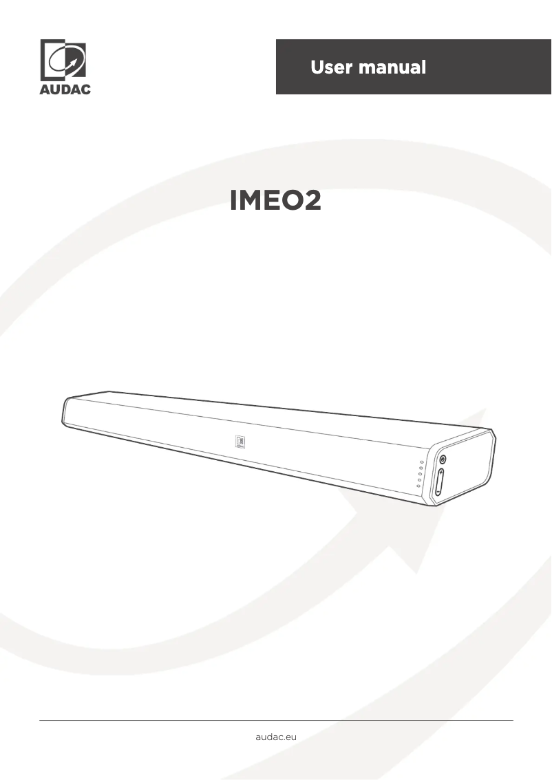 Page n°1 - Manuel utilisateur Audac IMEO2
