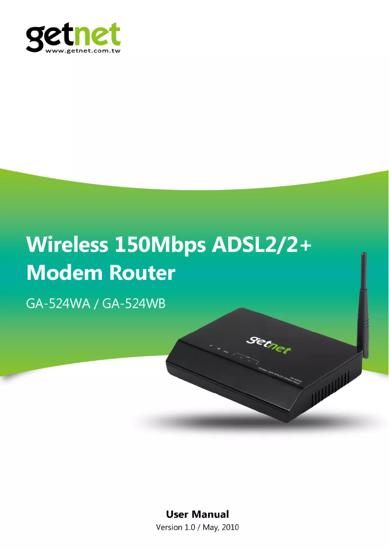 Página 1 del manual Manual de usuario Getnet GA-524WB