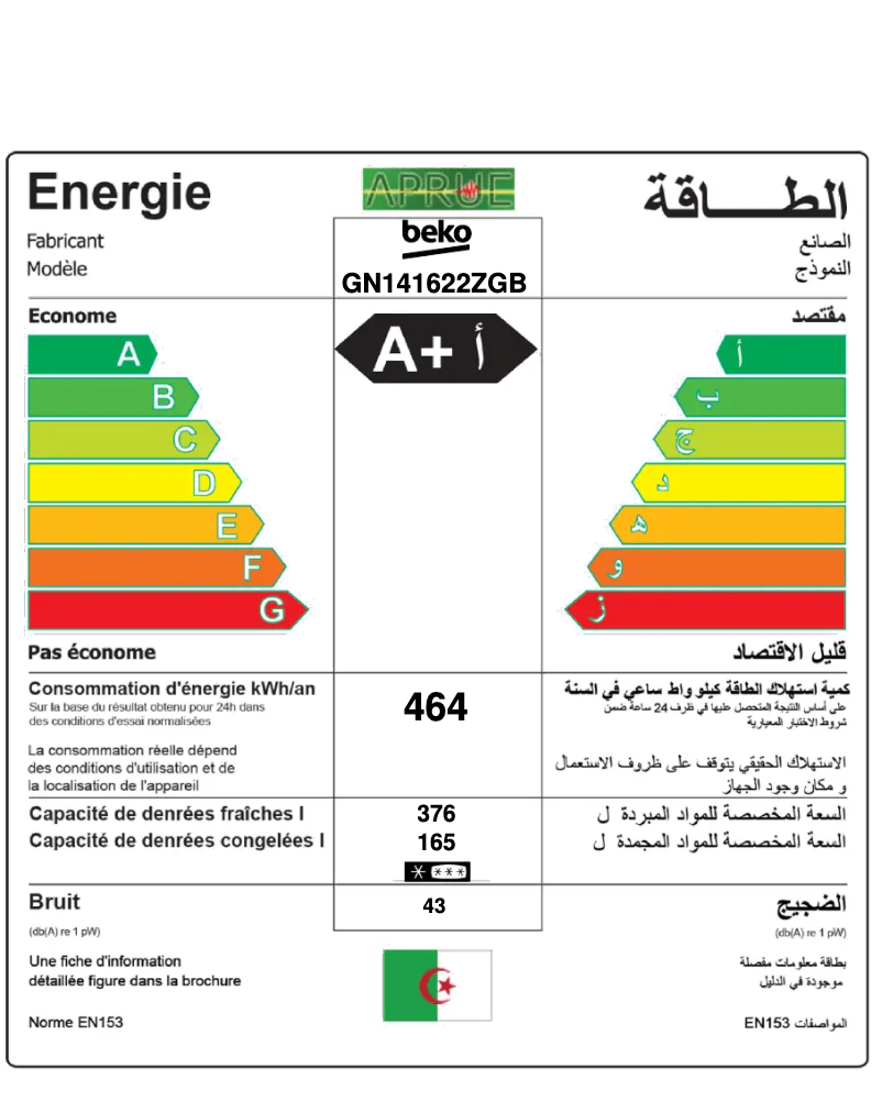 Image de la première page du manuel de l'appareil GN141622ZGB