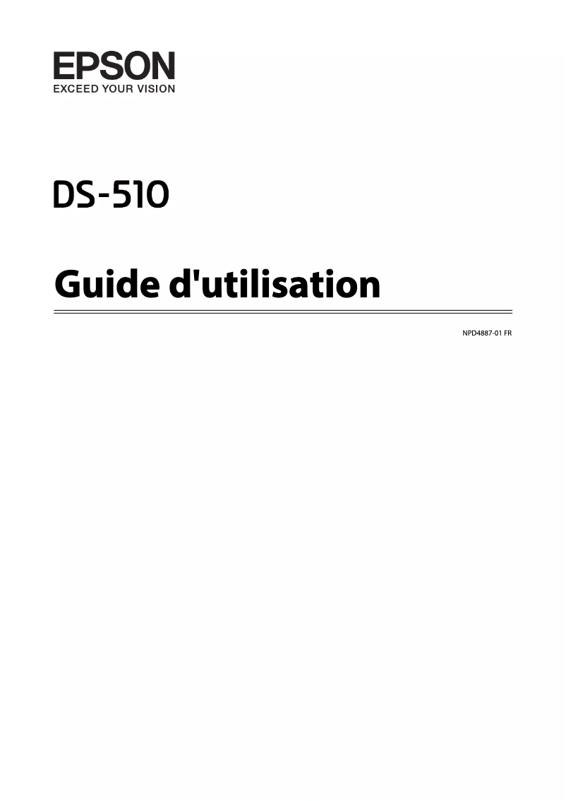 Imagen de la primera página del manual del dispositivo WorkForce DS-510