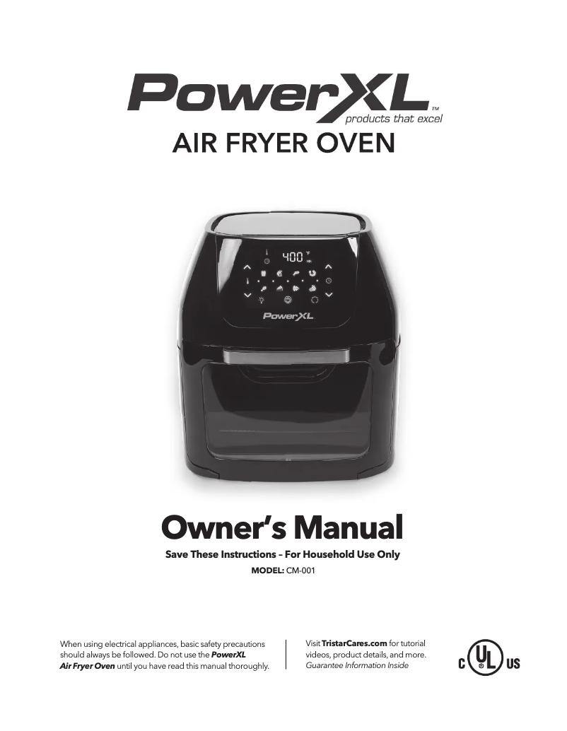 Page n°1 - Manuel utilisateur PowerXL Air Fryer Oven CM-001