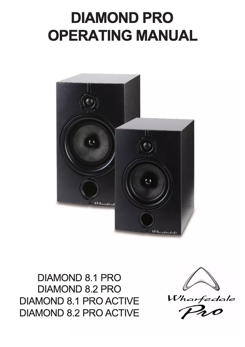 Page 1 de la notice Manuel utilisateur Wharfedale Diamond 8.1 Pro Active