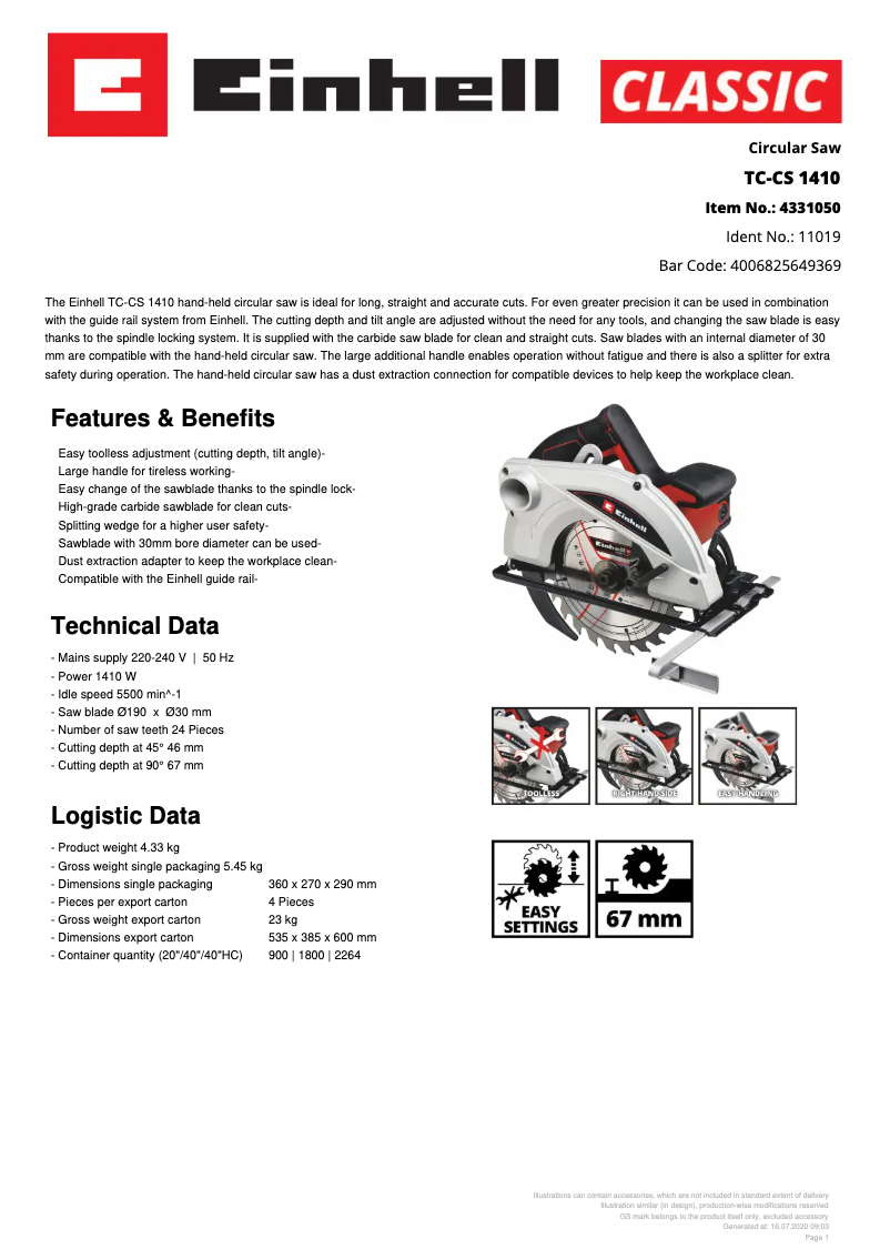 Image de la première page du manuel de l'appareil TC-CS 1410