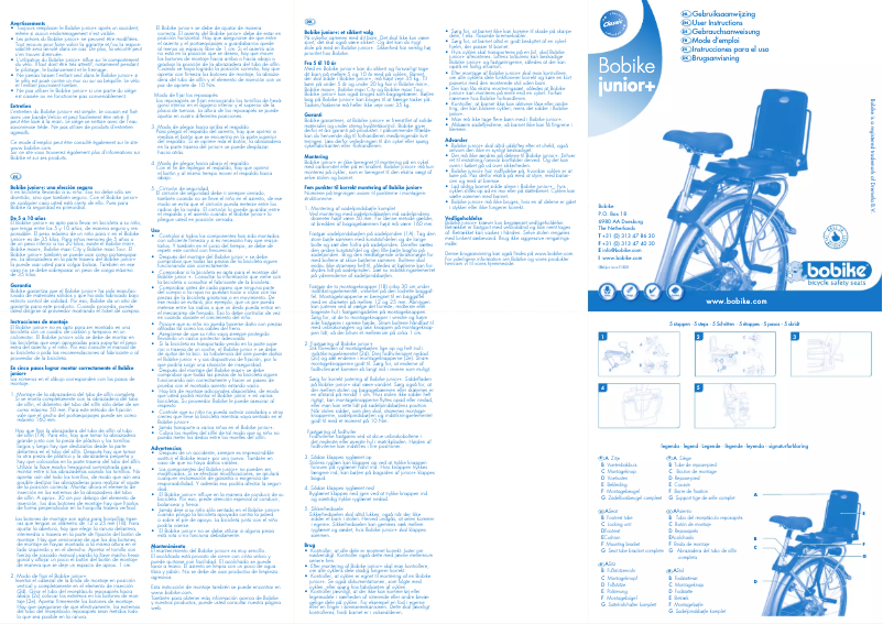 Page 1 de la notice Manuel utilisateur Bobike Junior+