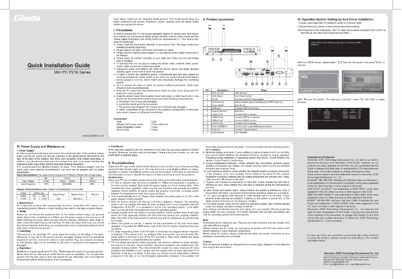 Image de la première page du manuel de l'appareil P216I3-W7P-120/4