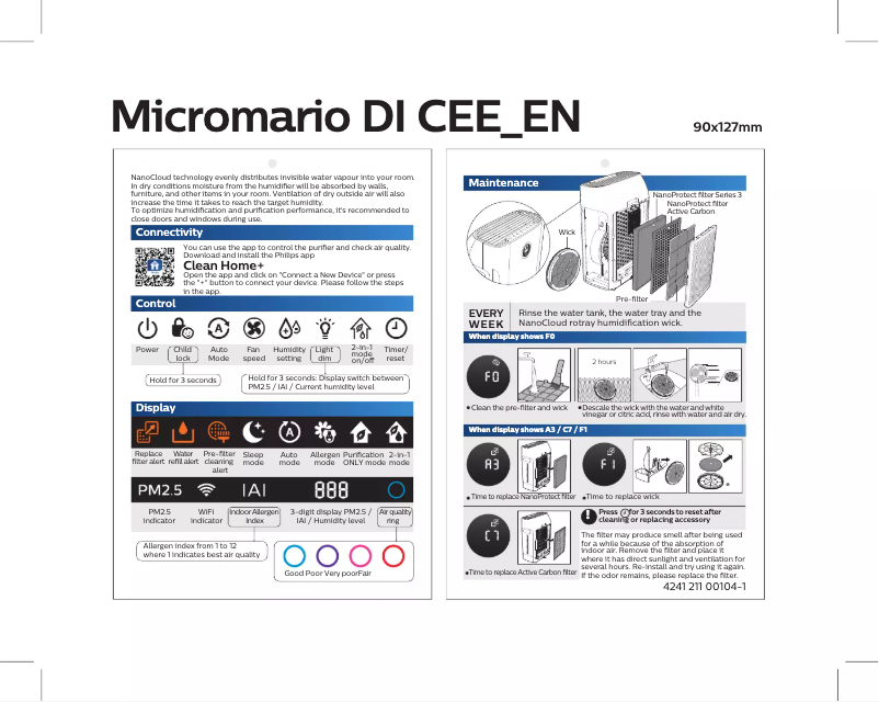 Page 1 de la notice Guide de démarrage rapide Philips AC2729