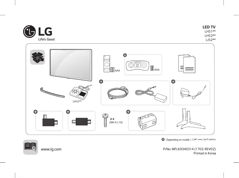 Imagen de la primera página del manual del dispositivo 43LH510Y