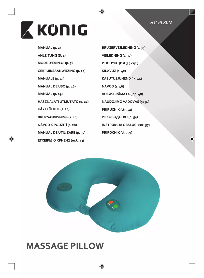 Image de la première page du manuel de l'appareil HC-PL30N