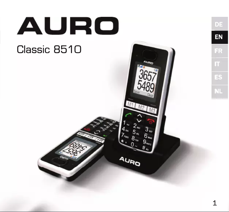 Page 1 de la notice Manuel utilisateur Auro Classic 8510 GSM