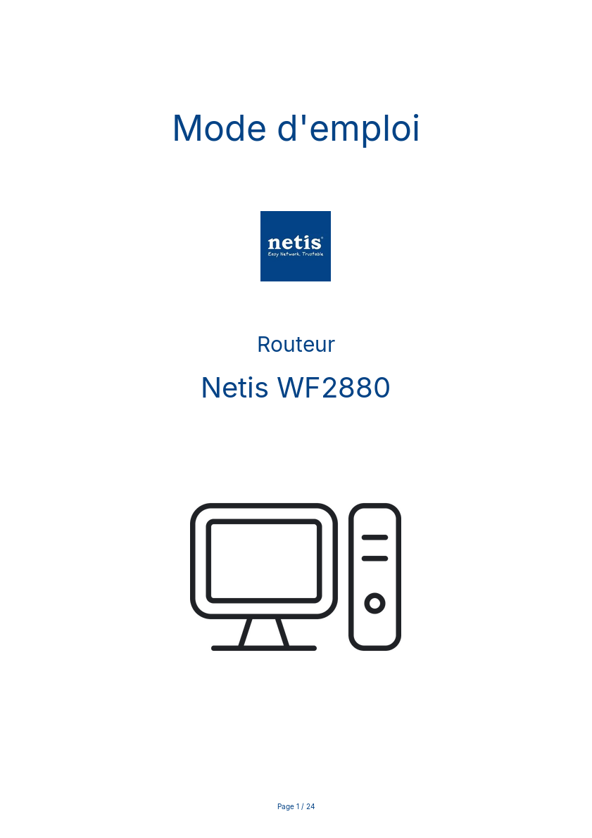 Page n°1 - Mode d'emploi Netis WF2880