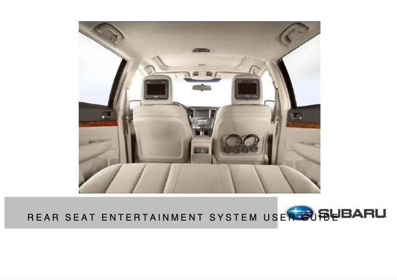 Page 1 de la notice Manuel utilisateur Subaru Legacy 2.5i Sport (2013)