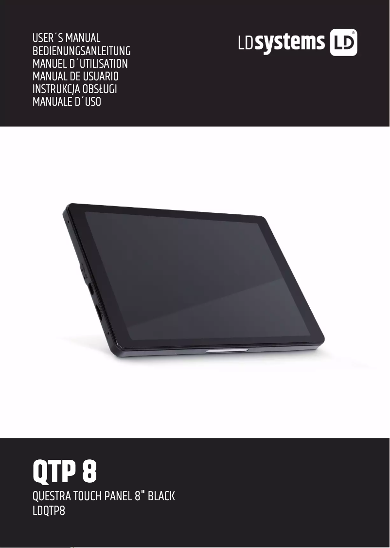 Page n°1 - Manuel utilisateur LD Systems QTP 8