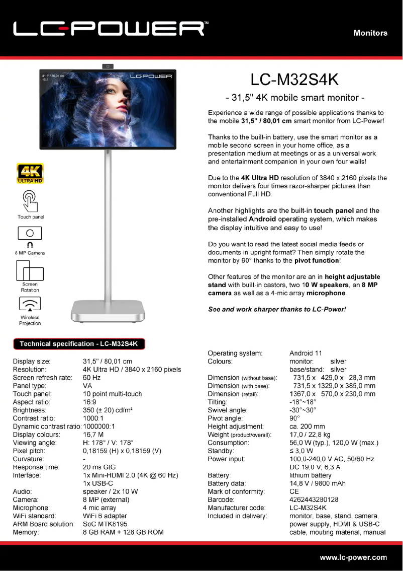 Image de la première page du manuel de l'appareil LC-M32S4K