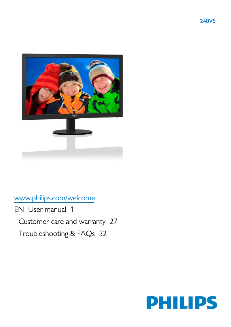 Image de la première page du manuel de l'appareil V Line 240V5QDSB