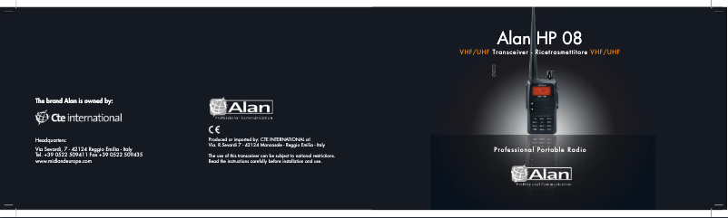 Image de la première page du manuel de l'appareil Alan HP108