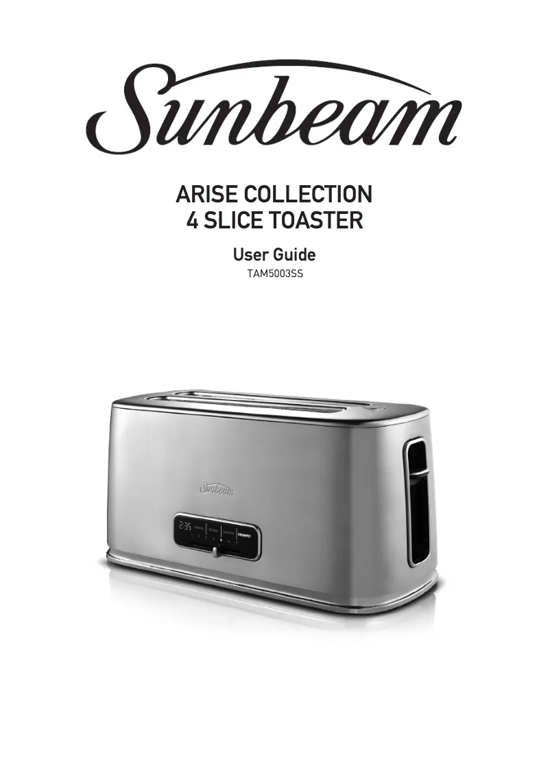 Page 1 de la notice Manuel utilisateur Sunbeam Arise TAM5003SS