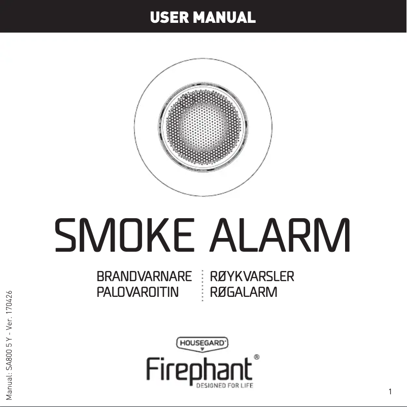 Page 1 de la notice Manuel utilisateur Housegard Firephant FP1