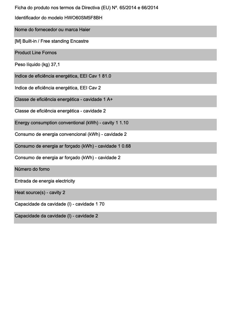 Page 1 de la notice Brochure Haier HWO60SM5F8BH