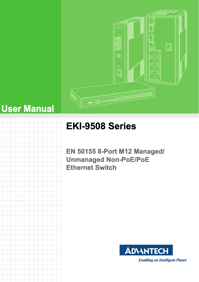 Page n°1 - Manuel utilisateur Advantech EKI-9508G-MPW-B