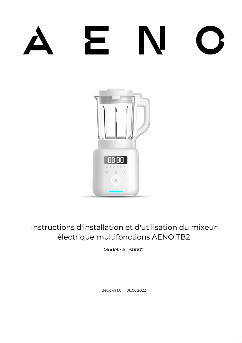 Page n°1 - Manuel utilisateur AENO TB2