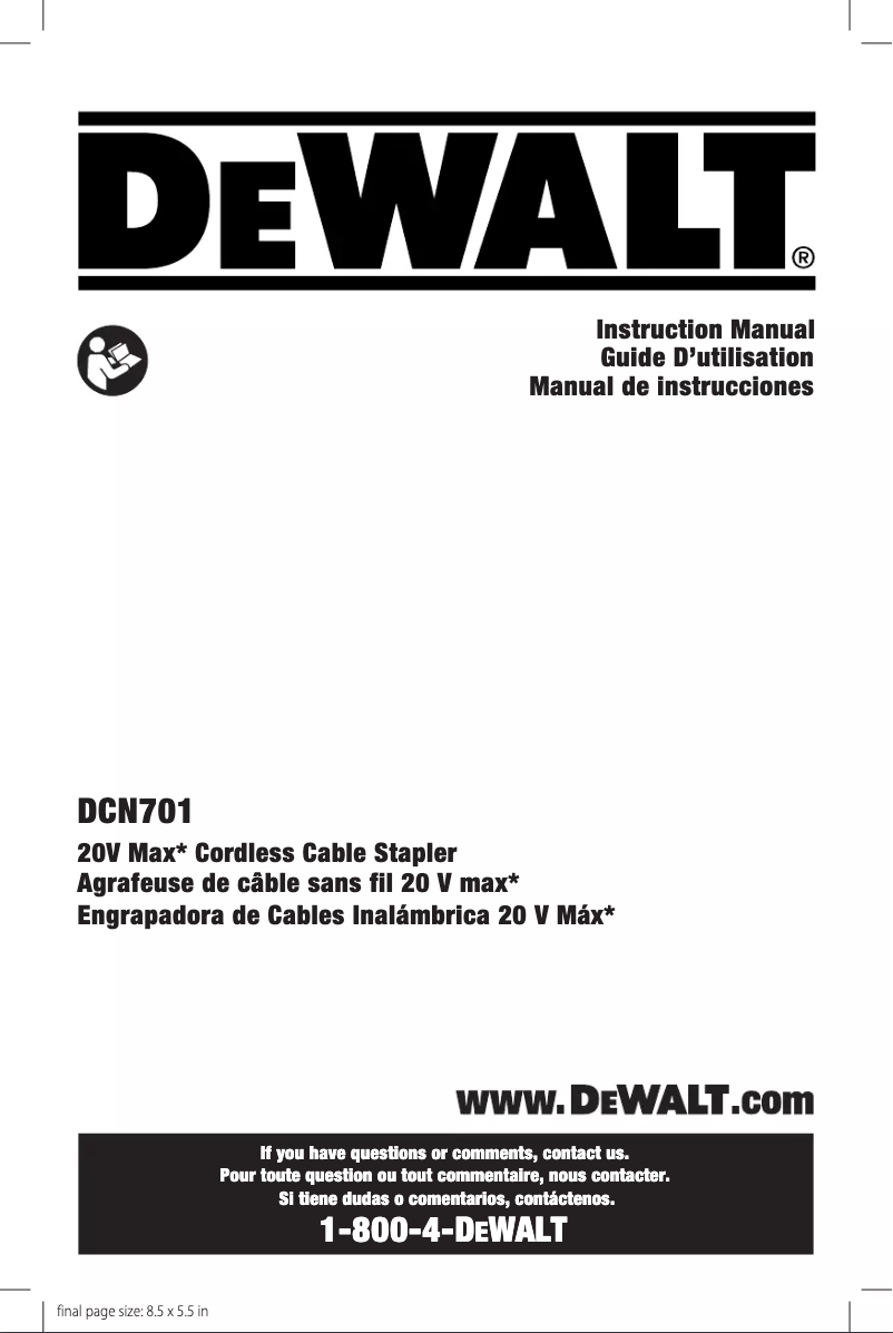Image de la première page du manuel de l'appareil DCN701