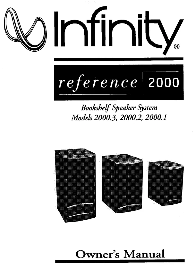 Page 1 de la notice Manuel utilisateur Infinity Reference RS 2000.1